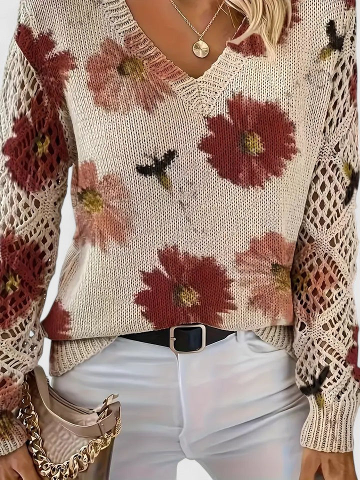 Leilani - Floral Knit Sweater