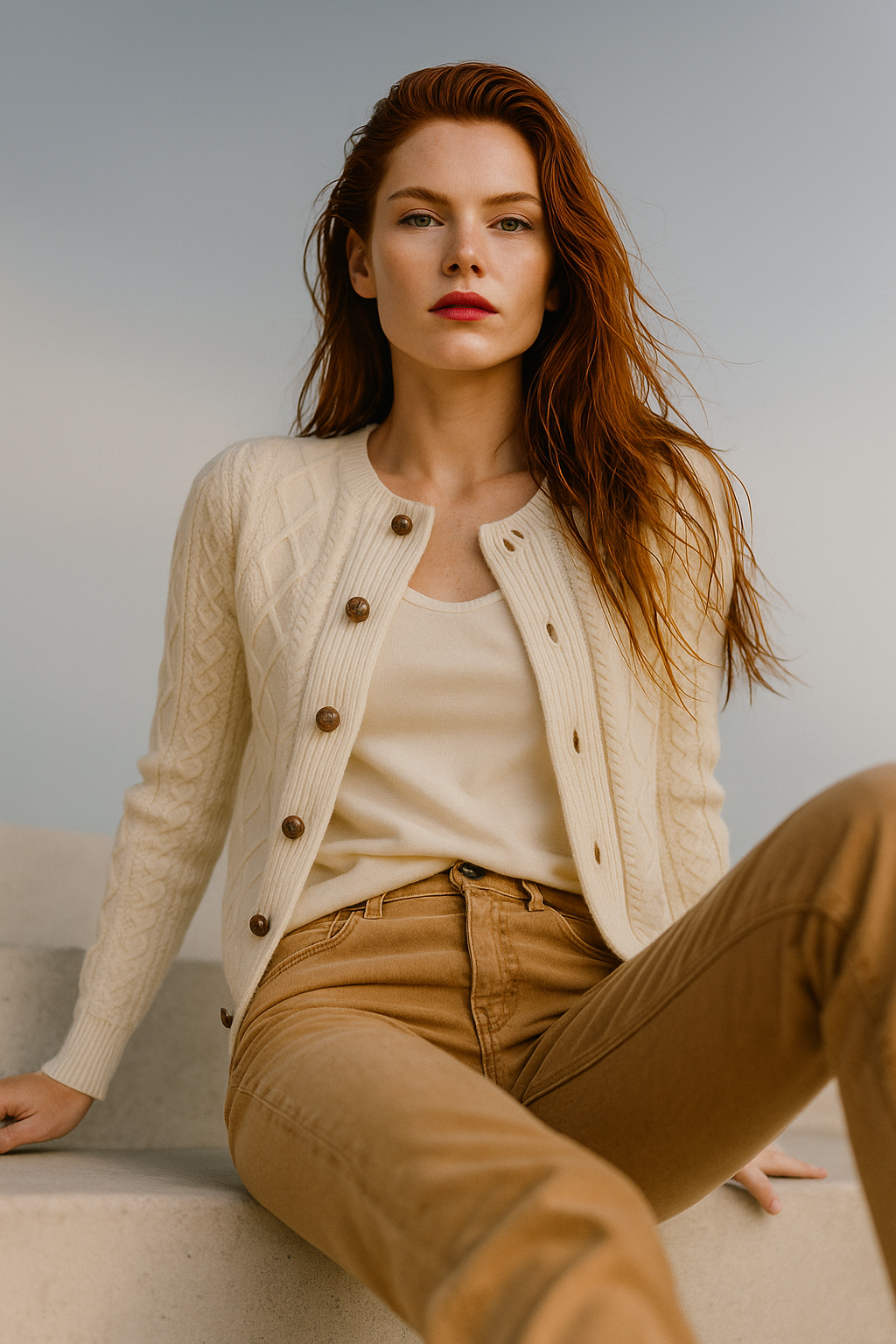 Anna - Cable Knit Cardigan