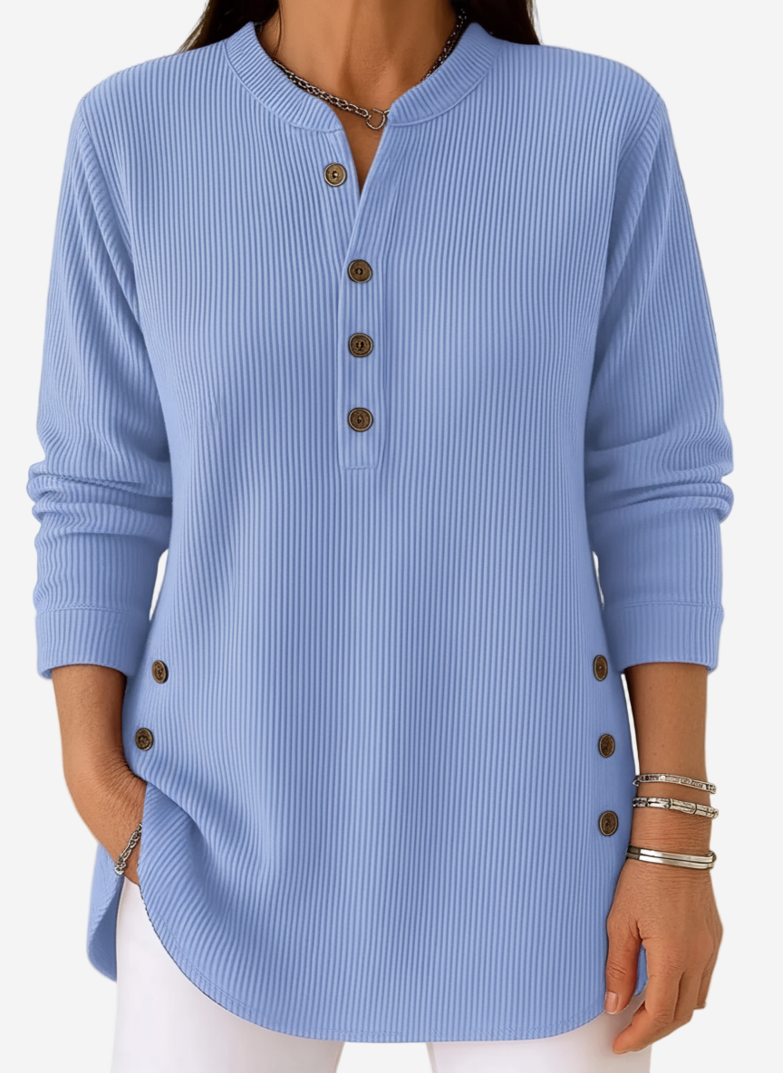 Harperly – Long Sleeve Solid Knit Sweater