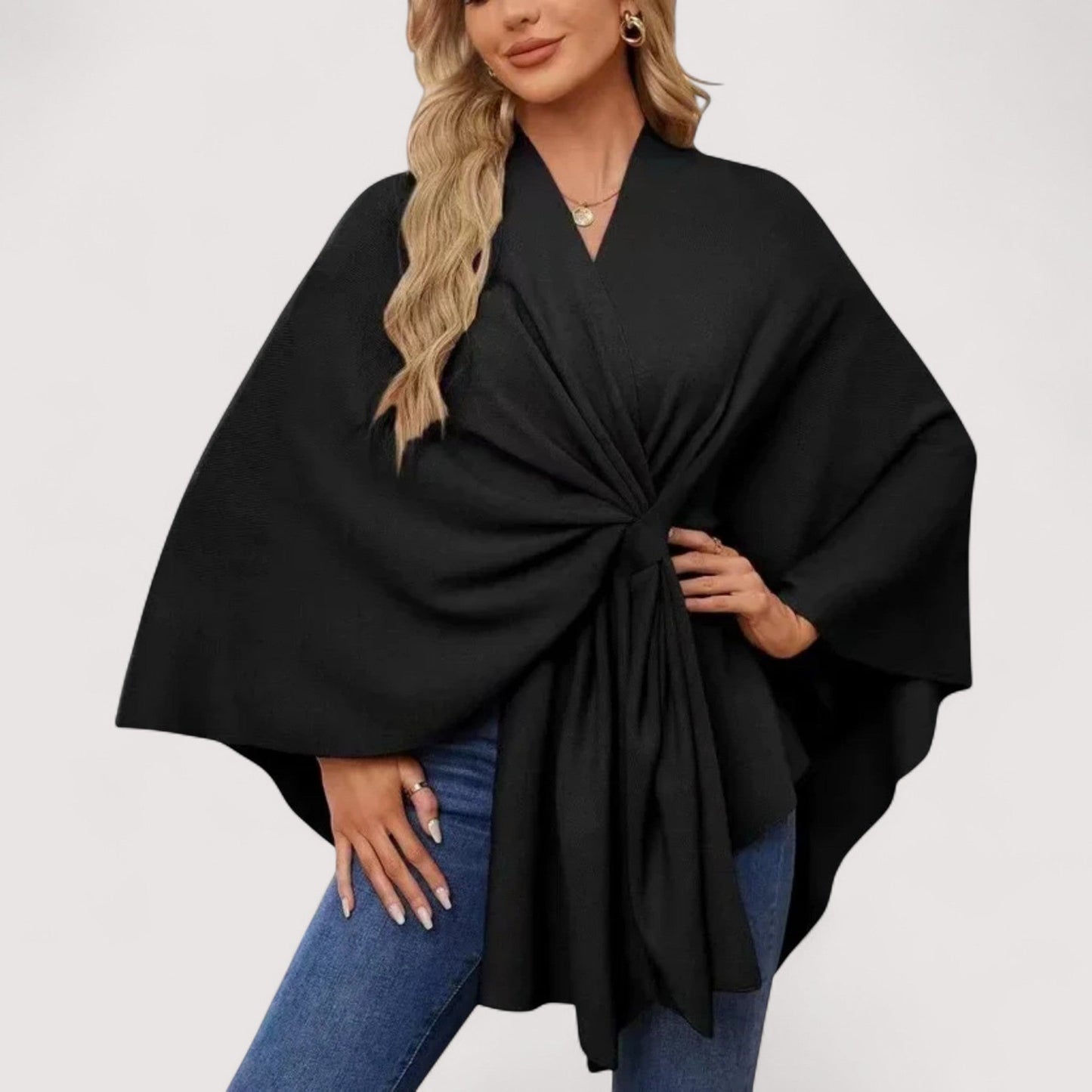 Brenda – Chic Lightweight Knit Poncho