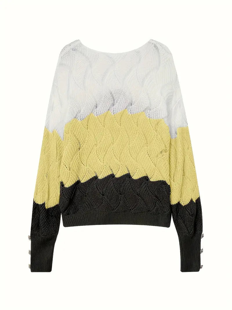 Celina - Elegant V-Neck Knitted Sweater