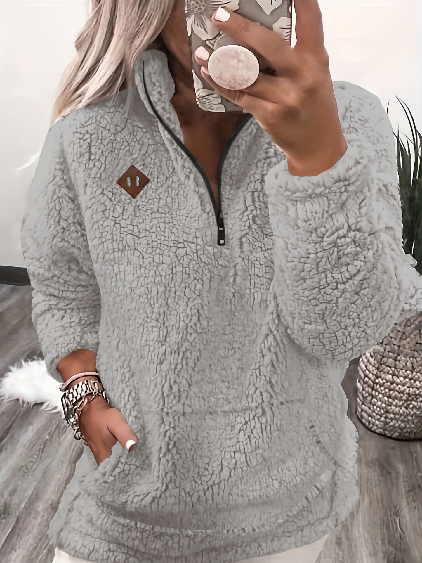 Aviana™ | Teddy Sweater with Zipper