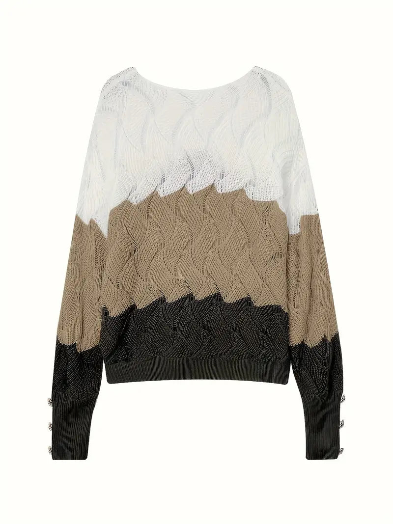 Celina - Elegant V-Neck Knitted Sweater