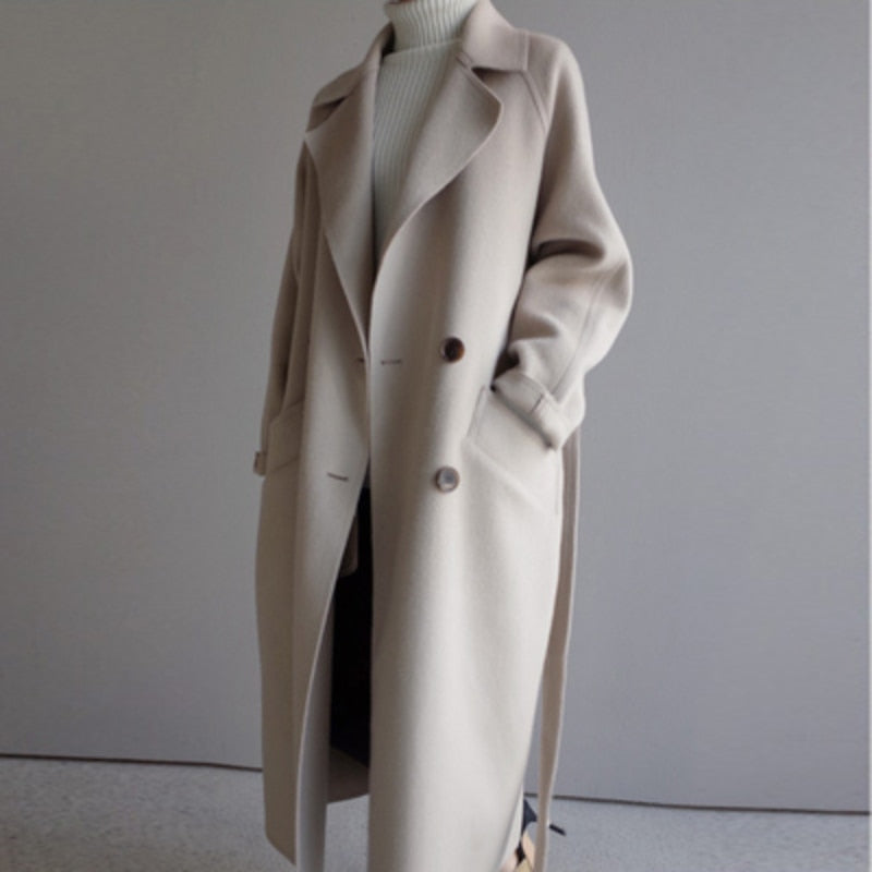 Noelle™ Long Belted Winter Coat — Timeless Cold-Weather Elegance