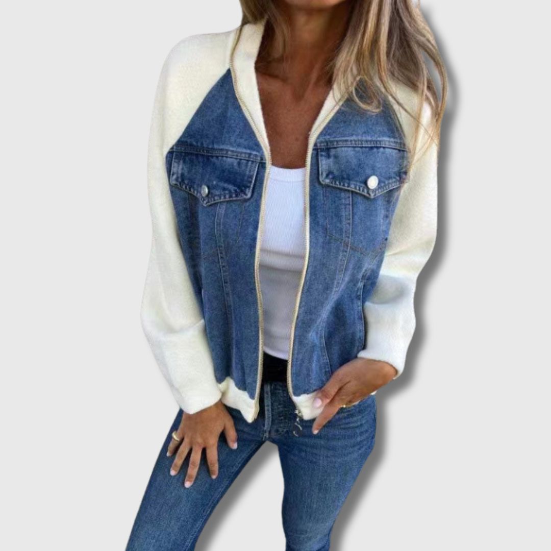 Lillian - Zip-Up Denim Jacket