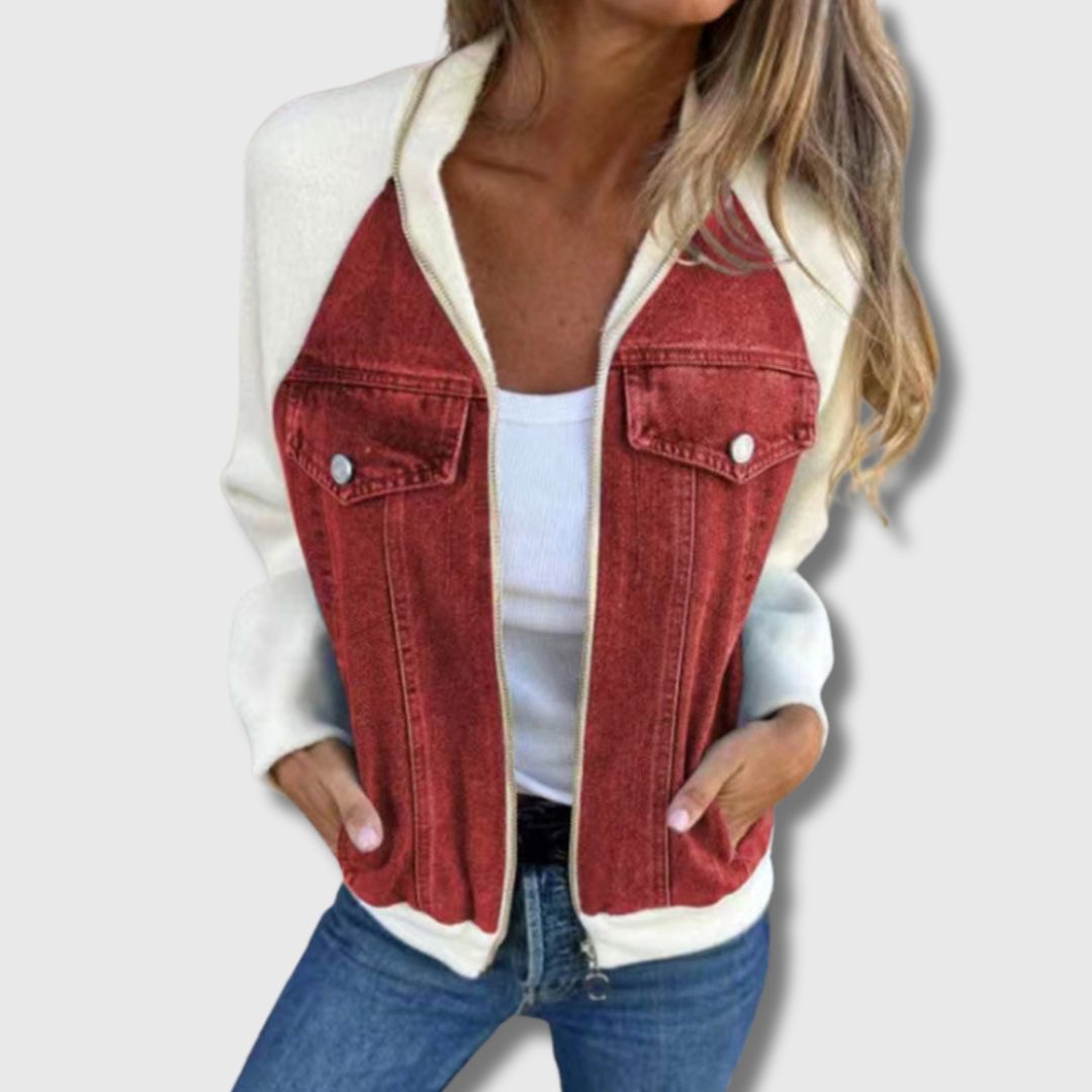 Lillian - Zip-Up Denim Jacket