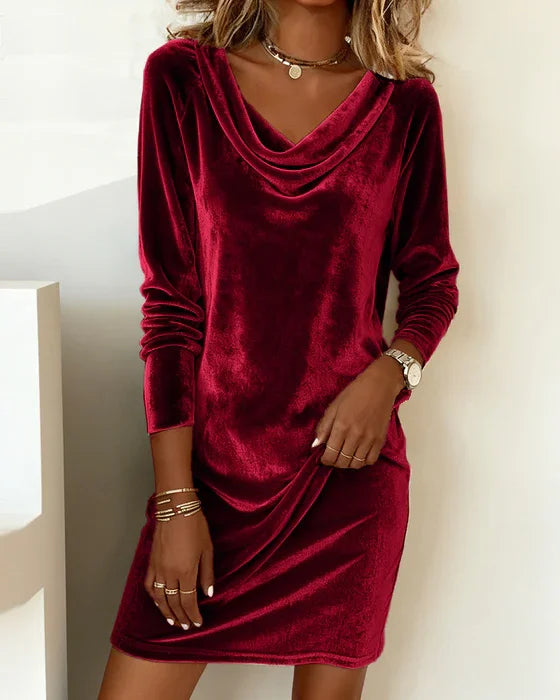 Frosina™ | Elegant Velvet Dress