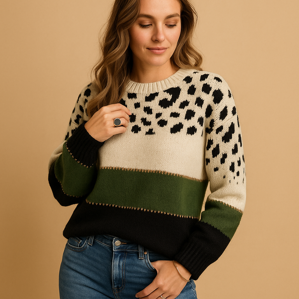 Malou – Leopard Knit Sweater