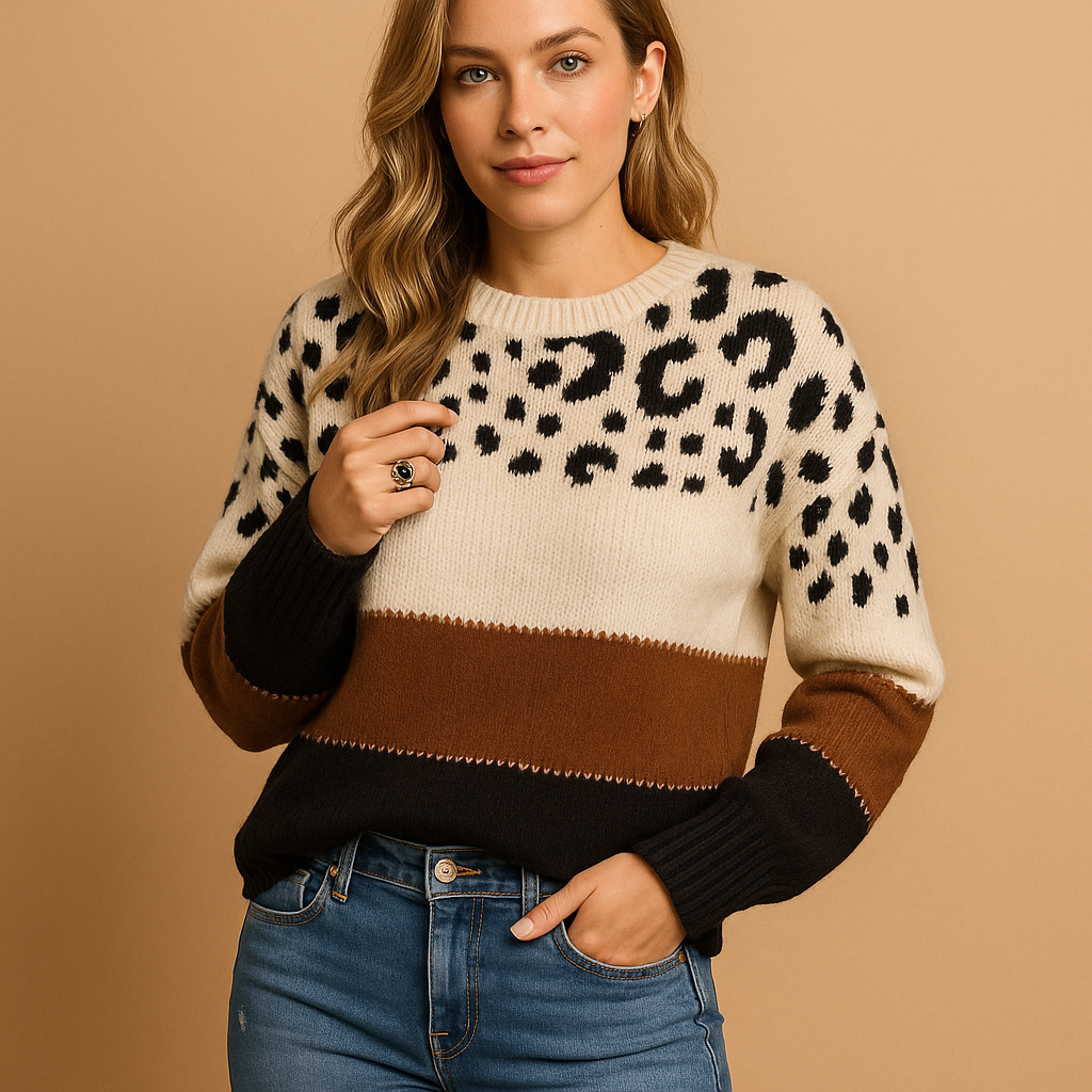 Malou – Leopard Knit Sweater