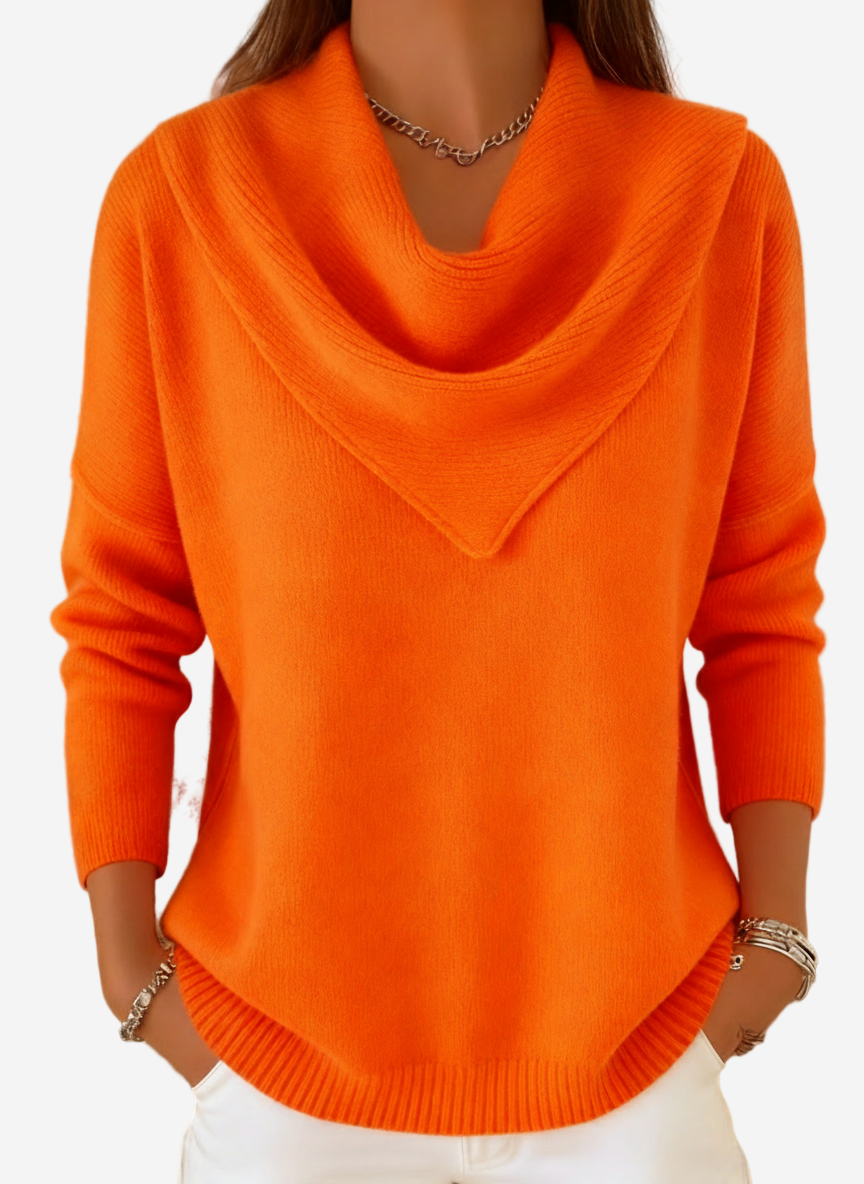Liora - Elegant Retro Sweater Triangle Neck